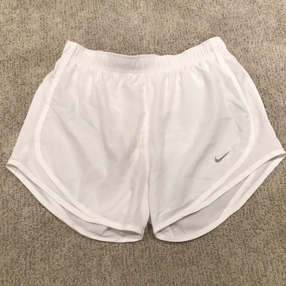 New without tags. White Nike Tempo running shorts
